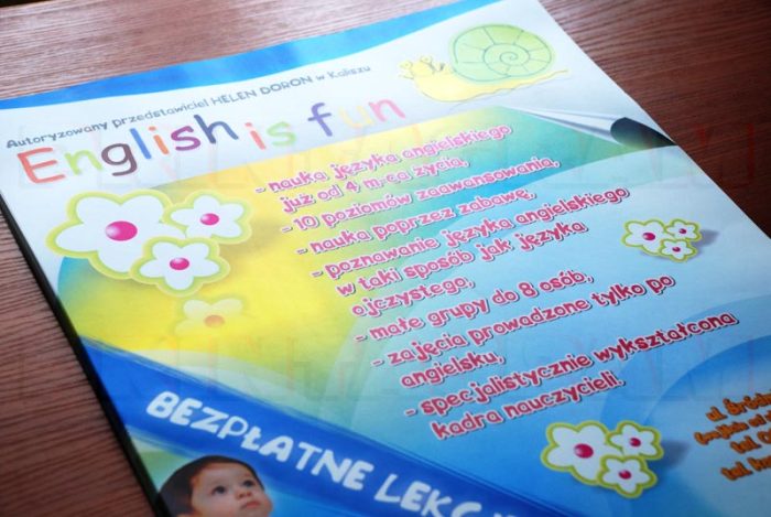 Cartel de la escuela de idiomas para niños B1