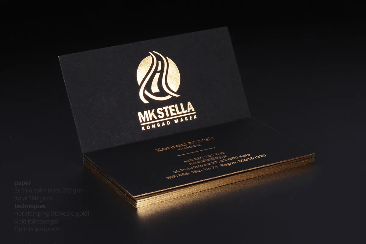 business-card-black-paper-matte-hot-stamping-edges-gold