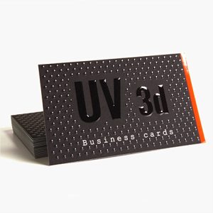 Tarjetas de visita UV con relieve